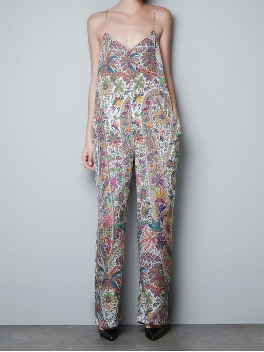 Zara Paisley Colorful Jumpsuit XS